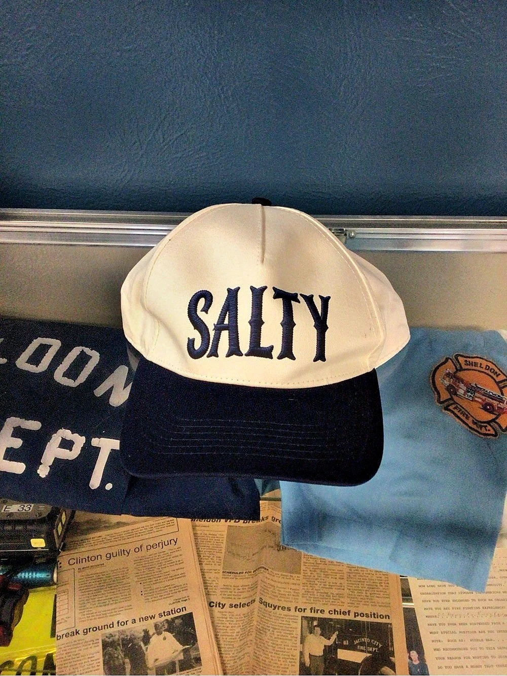 Baseball Cap White & Navy